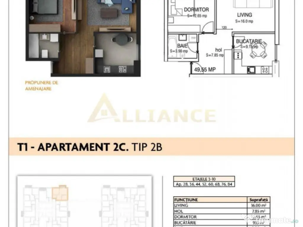 Aparatorii Patriei - Apartament 2 camere 