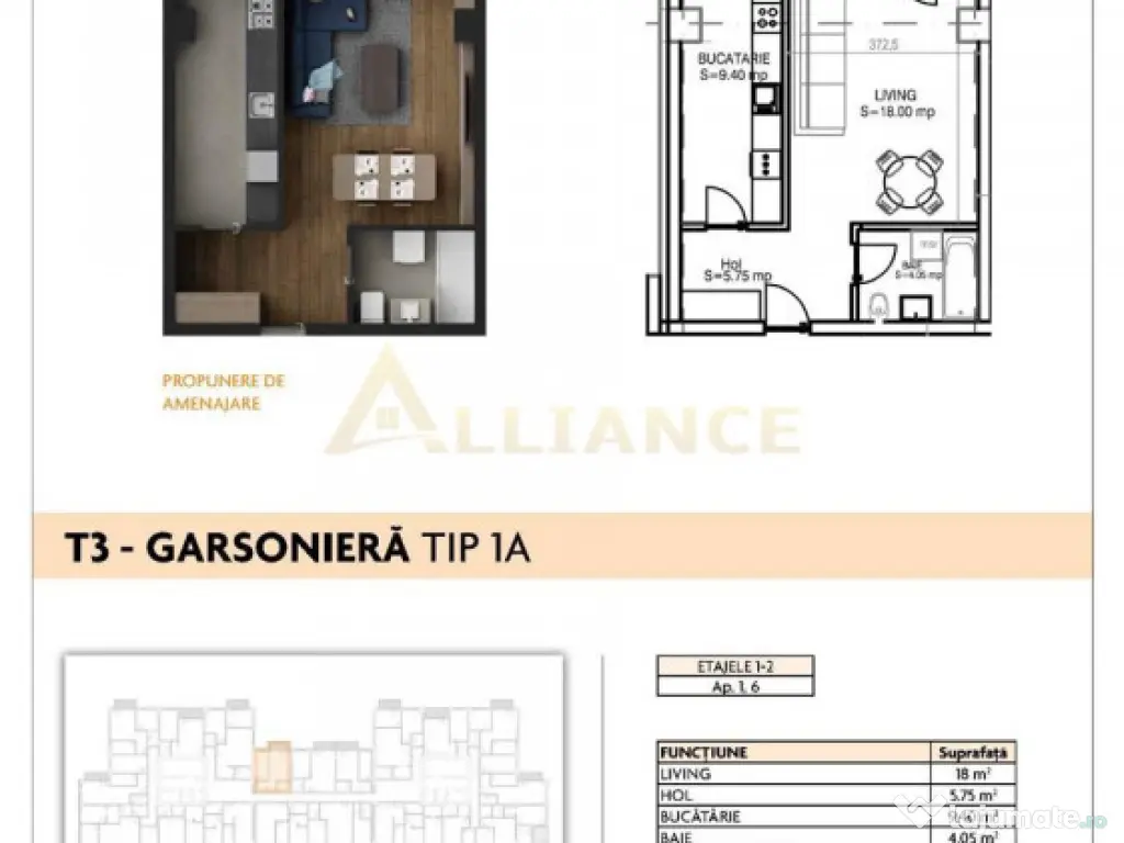 Aparatorii Patriei - Apartament 2 camere 