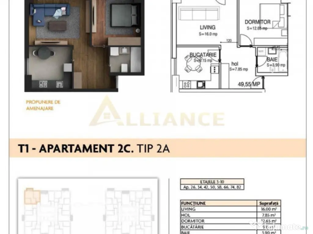 Aparatorii Patriei - Apartament 2 camere 