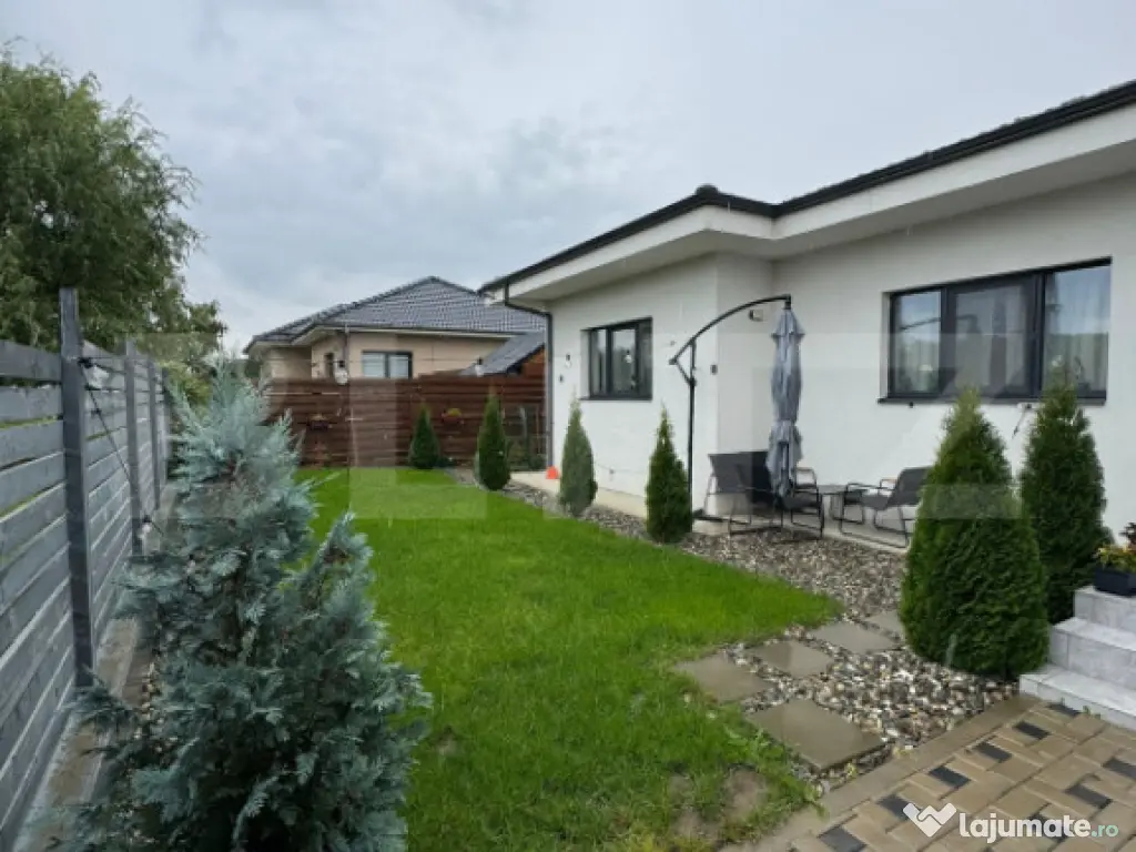 Casa pe un singur nivel finisata mobilata si utilata 120 mp