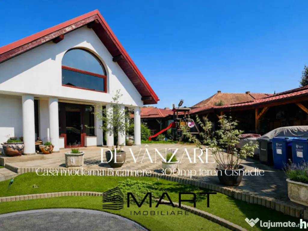 Casa moderna 5 camere 170mpu + 300mp curte Cisnadie