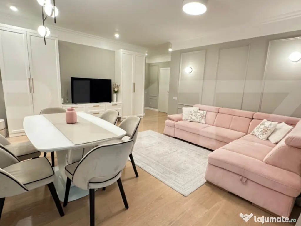 Apartament 3 camere, ultrafinisat, 75 mp + gradina 98 mp + p