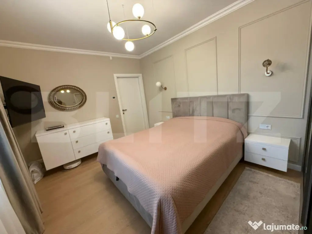 Apartament 3 camere, ultrafinisat, 75 mp + gradina 98 mp + p