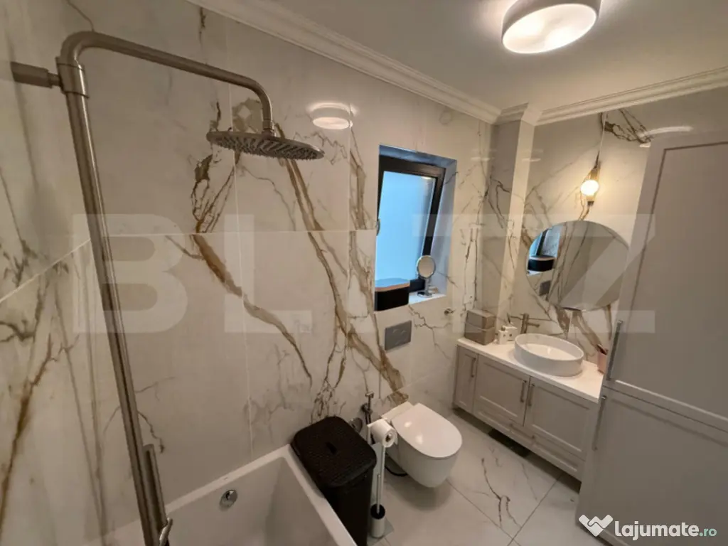 Apartament 3 camere, ultrafinisat, 75 mp + gradina 98 mp + p