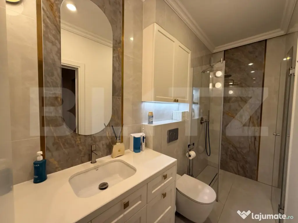 Apartament 3 camere, ultrafinisat, 75 mp + gradina 98 mp + p