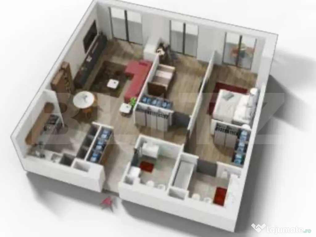 Apartament 3 camere, 97 mp – ansamblu rezidențial premiu 