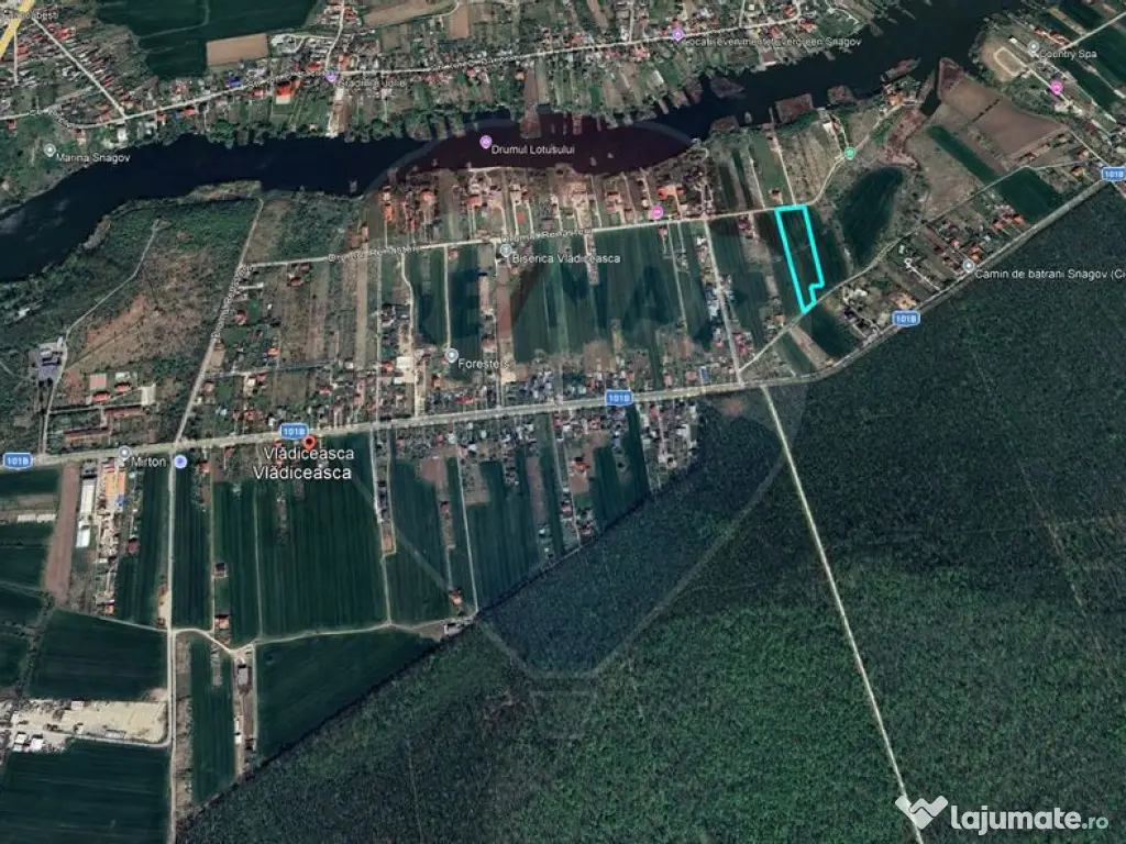 Teren intravilan, 9195 mp, dubla deschidere,Vladiceasca/S... 