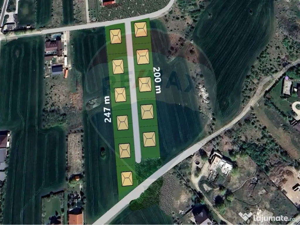 Teren intravilan, 9195 mp, dubla deschidere,Vladiceasca/S... 