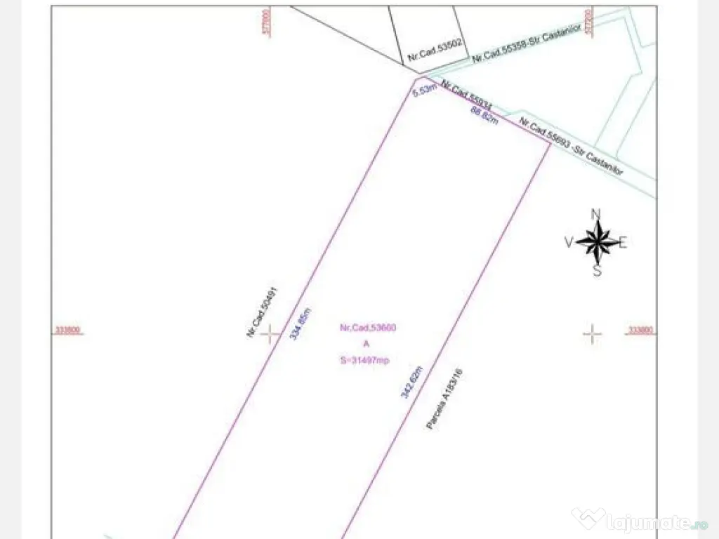 Teren intravilan 31497 mp - Chitila zona industriala de hale