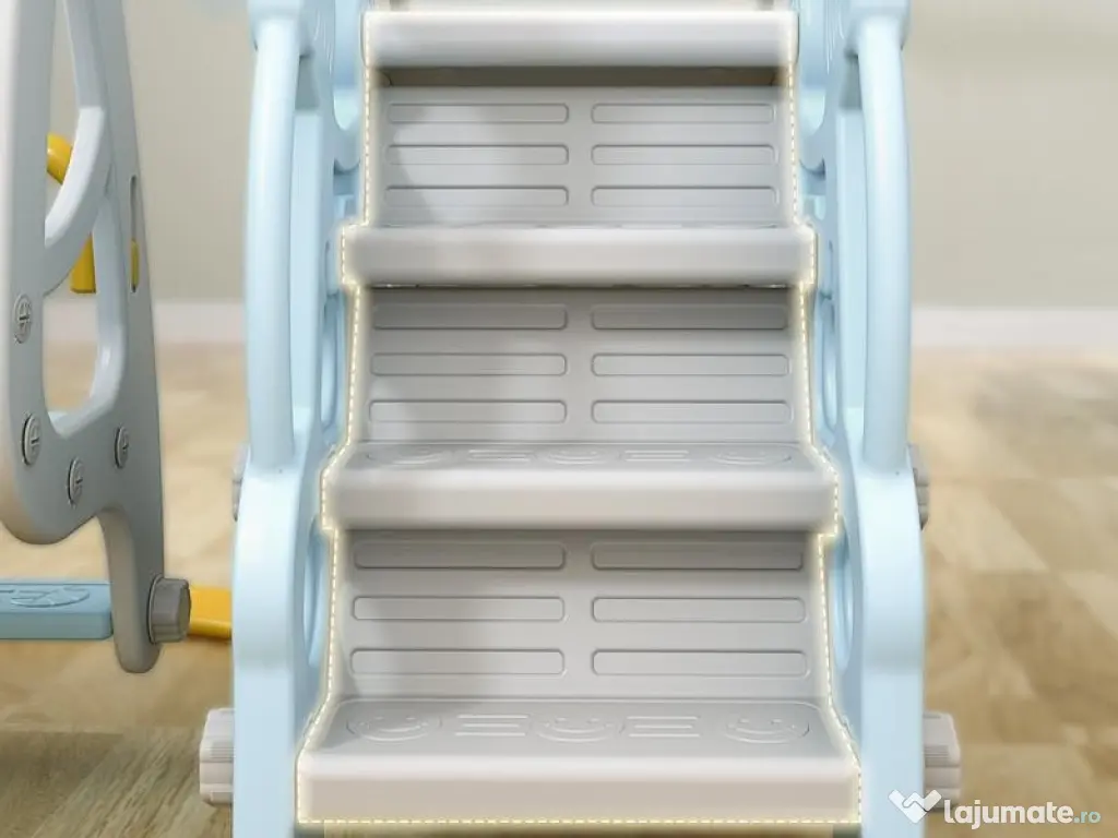 Ansamblu de joaca Kinderplay Astronaut, 5 in 1, tobogan, leagan, Blue 