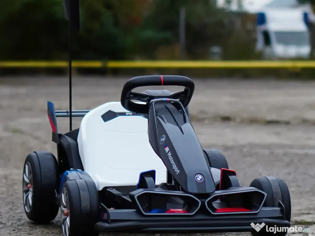 Kart electric cu functie Drift, BMW Motosport 2x 250W, 24V sasiu ajustabil Grey 