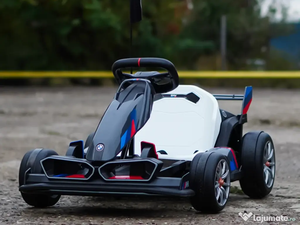 Kart electric cu functie Drift, BMW Motosport 2x 250W, 24V sasiu ajustabil Grey 