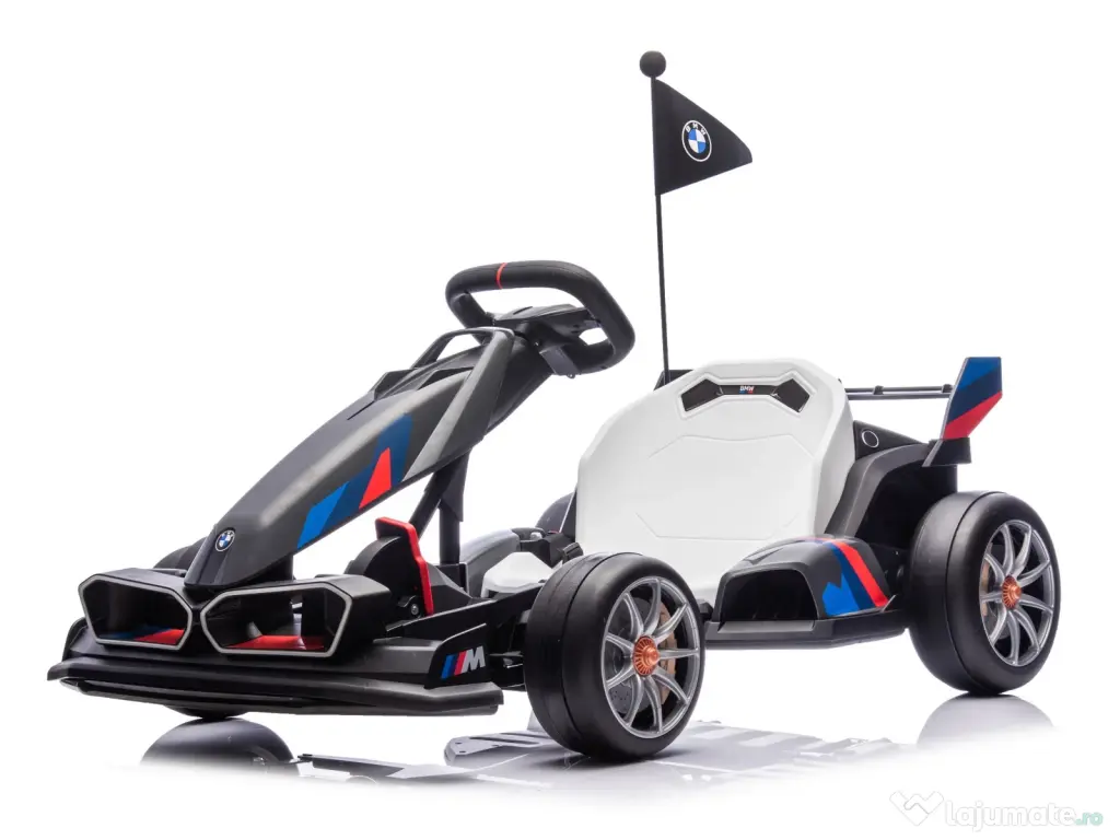 Kart electric cu functie Drift, BMW Motosport 2x 250W, 24V sasiu ajustabil Grey 