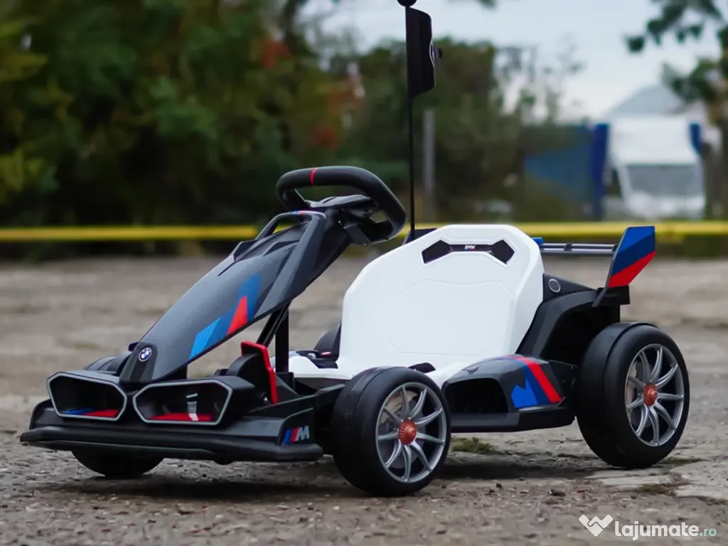 Kart electric cu functie Drift, BMW Motosport 2x 250W, 24V sasiu ajustabil Grey 