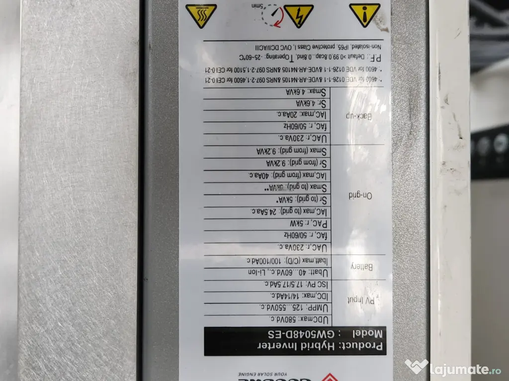 Inverter Solar Goodwe 12/15KW On Grid Nou in cutie 