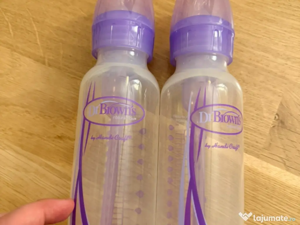 Biberoane Dr. Brown’s Narrow plastic tetine marimea 1 