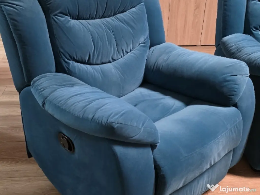 Set Canapea extensibila+fotolii cu recliner 