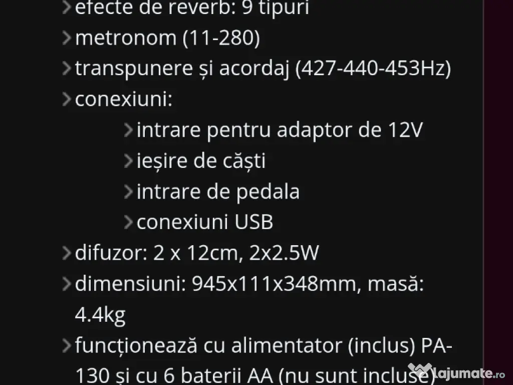 pian electric (electronic) yamaha ez 220 