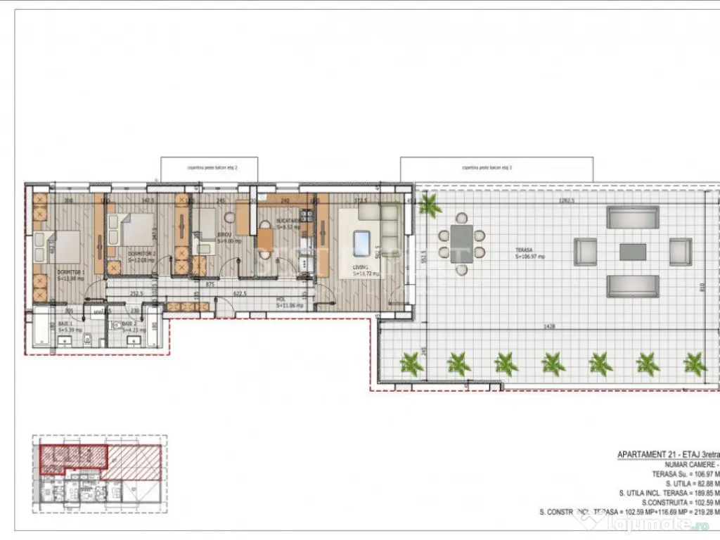 4 Camere Terasa Generoasa -Zona Linistita 