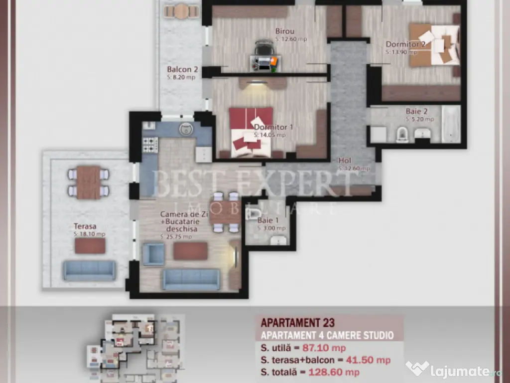 4 Camere Ideal Familie -Acces Rapid STB 