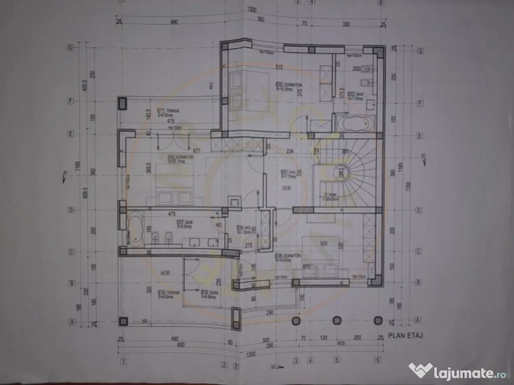 Casă la roșu de vânzare – Tărtășești- Teren 800 mp 