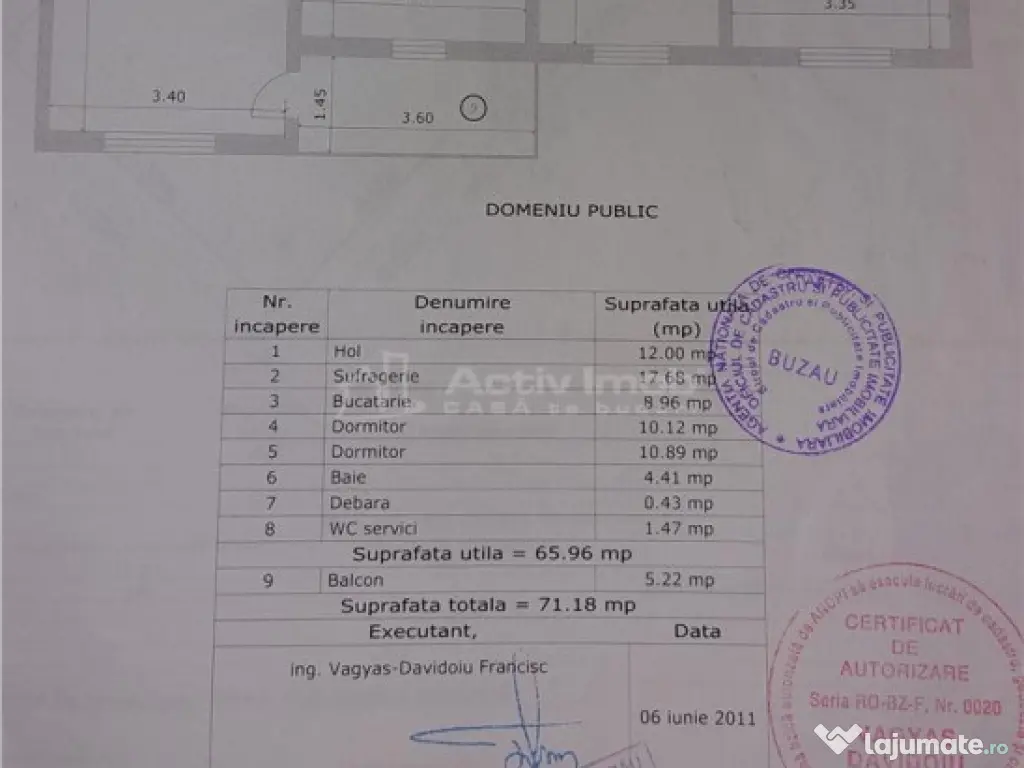 3 camere, decomandat,71 mp utili, etaj 4, Pompieri 