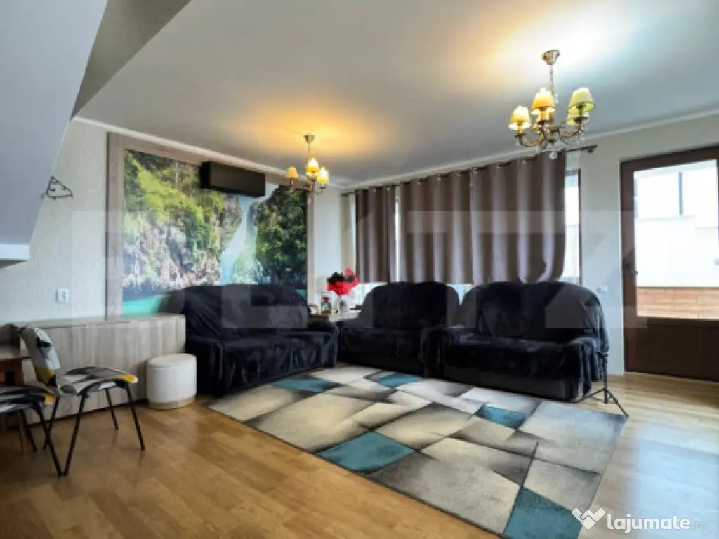 Duplex de inchiriat, 124mp, 5 camere, 2 terase, 3 parcari, V