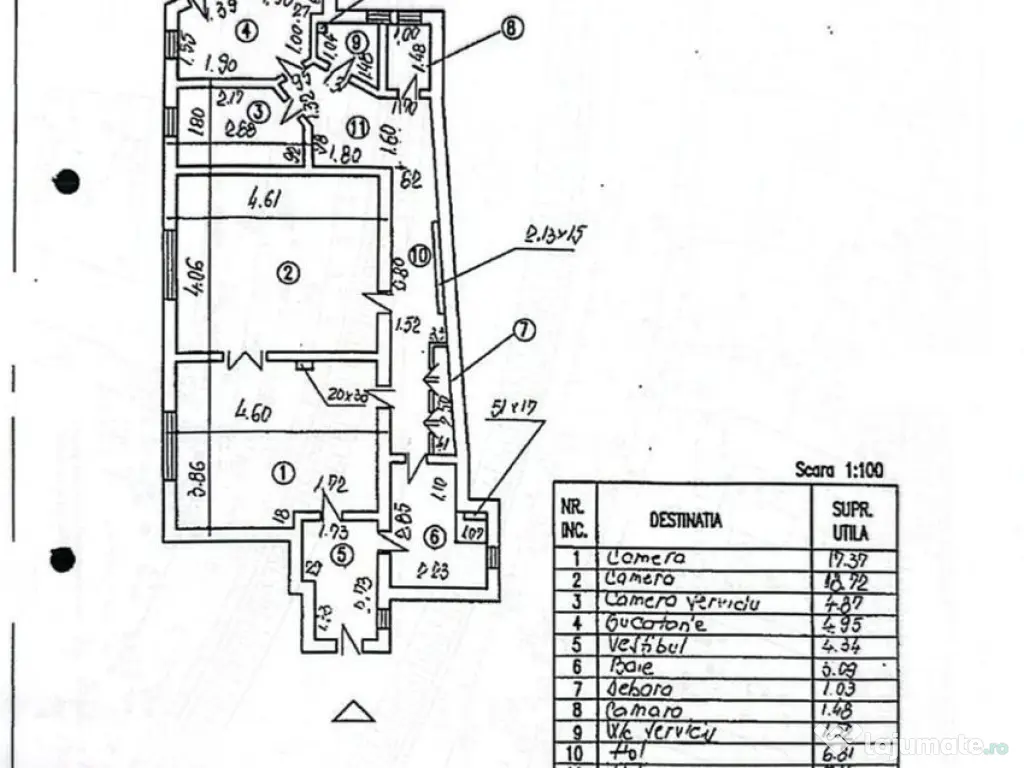 Apartament 2 camere + 1 camera de serviciu - 71,34 mp - C... 