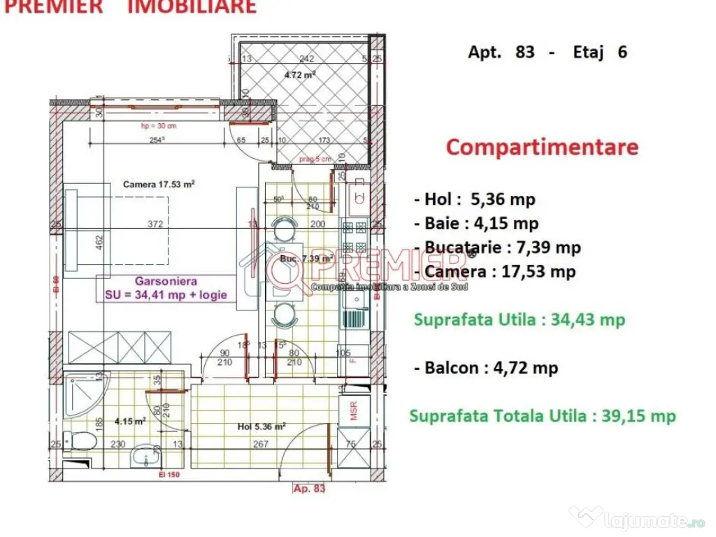 NEW Garsoniera 39,15 mp - Aparatorii Patriei 