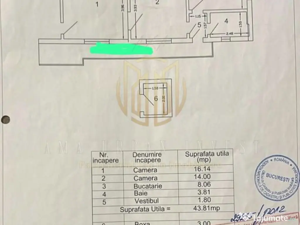 Maica Domnului Grigore Ionescu 2 camere 67000eur