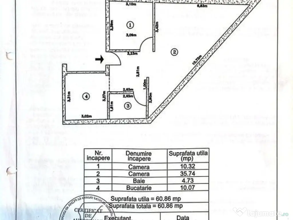 Apartament 2 camere – Str. Soldat Vasile Croitoru – S... 