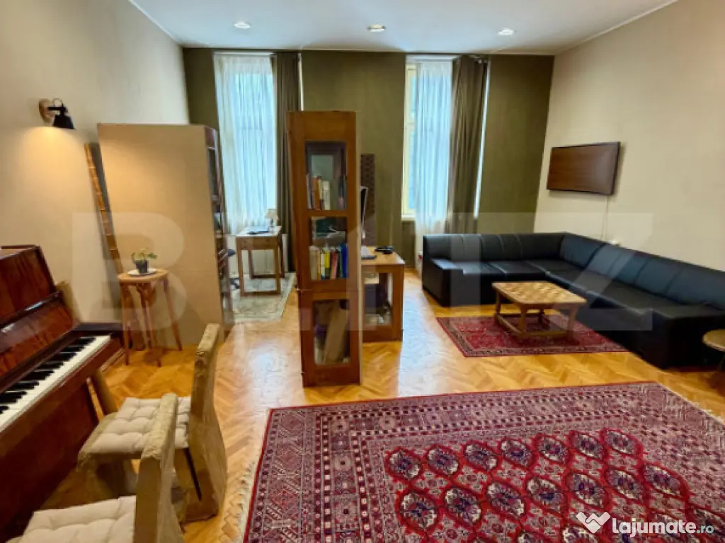 Apartament 2 camere, 71 mp, tavan inalt 3,30 m, garaj, Centr