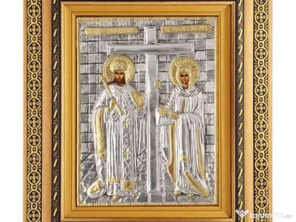 Icoane Argintate-SF Nicolae,SF Treime,SF Andrei,si alti Sfinti Relief 3 D 