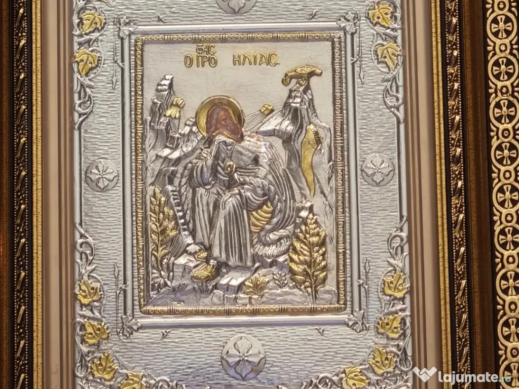Icoane Argintate-SF Nicolae,SF Treime,SF Andrei,si alti Sfinti Relief 3 D 