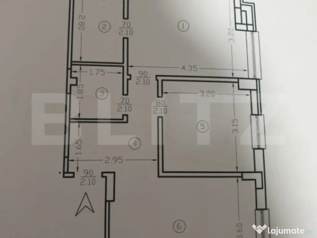 Apartament 3 camere, 55 mp, zona Baza 3 