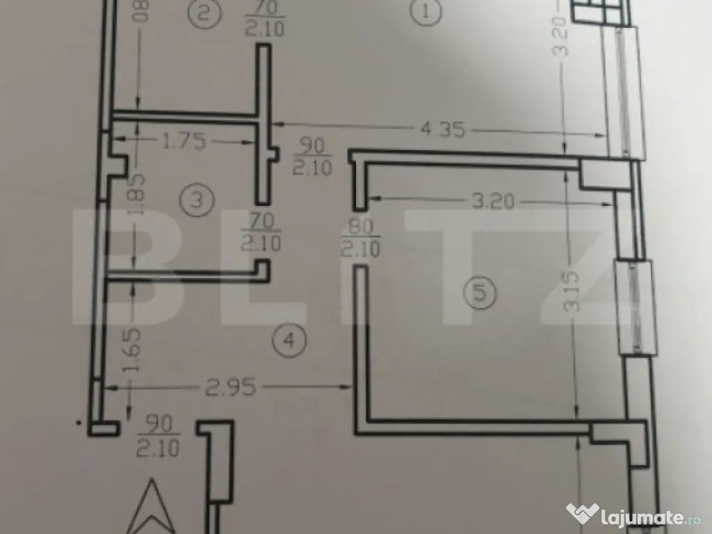 Apartament 3 camere, 55 mp, zona Baza 3