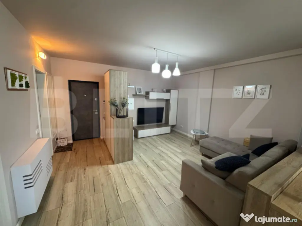 Apartament semidecomandat cu 2 camere, 57 mp utili, parcare, 