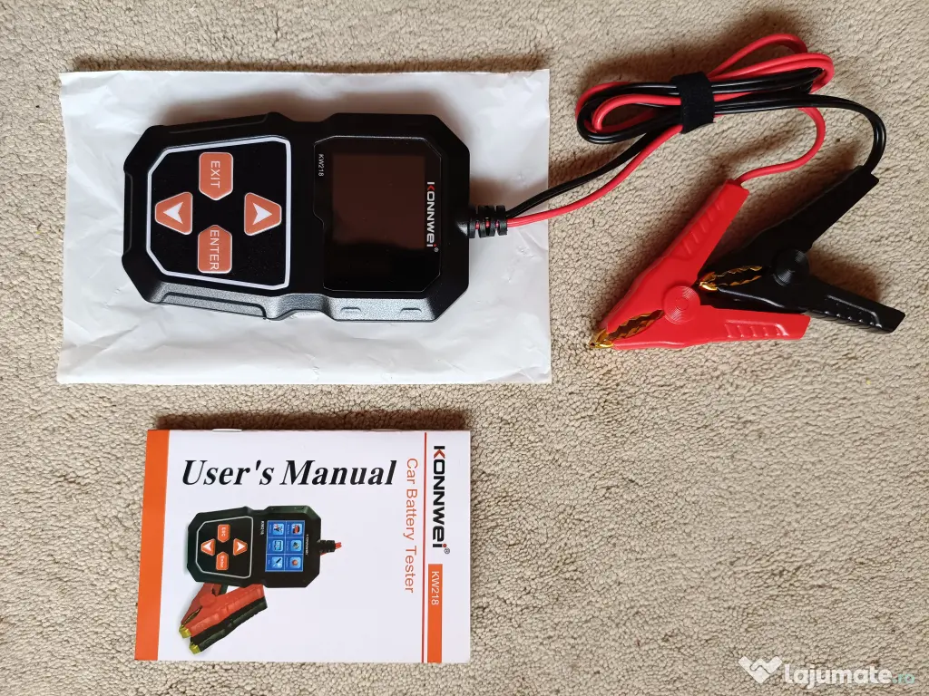 Analizor Baterie Auto KONNWEI KW218 - 6/12V, 100-2000CCA, 2-220Ah - NOU, SIGILAT 