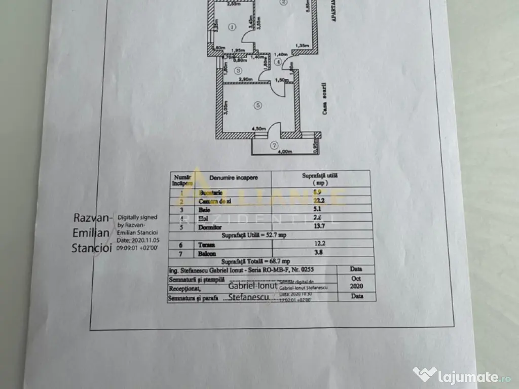 Leordeni-Apartament 2 camere mobilat-utilat