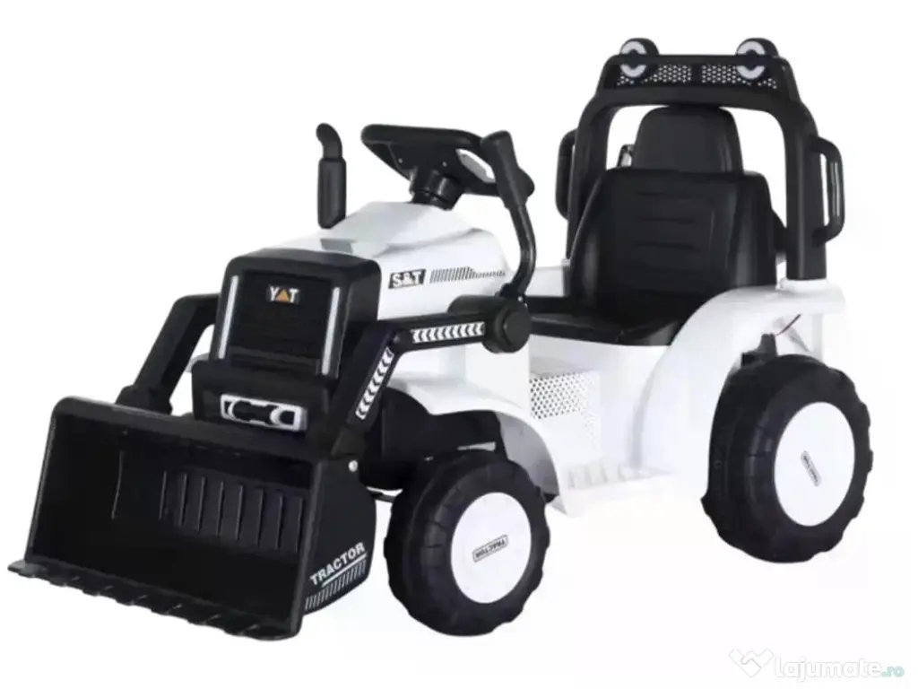 Excavator electric Kinderauto BJYT1066 60W 6V cu telecomanda White 