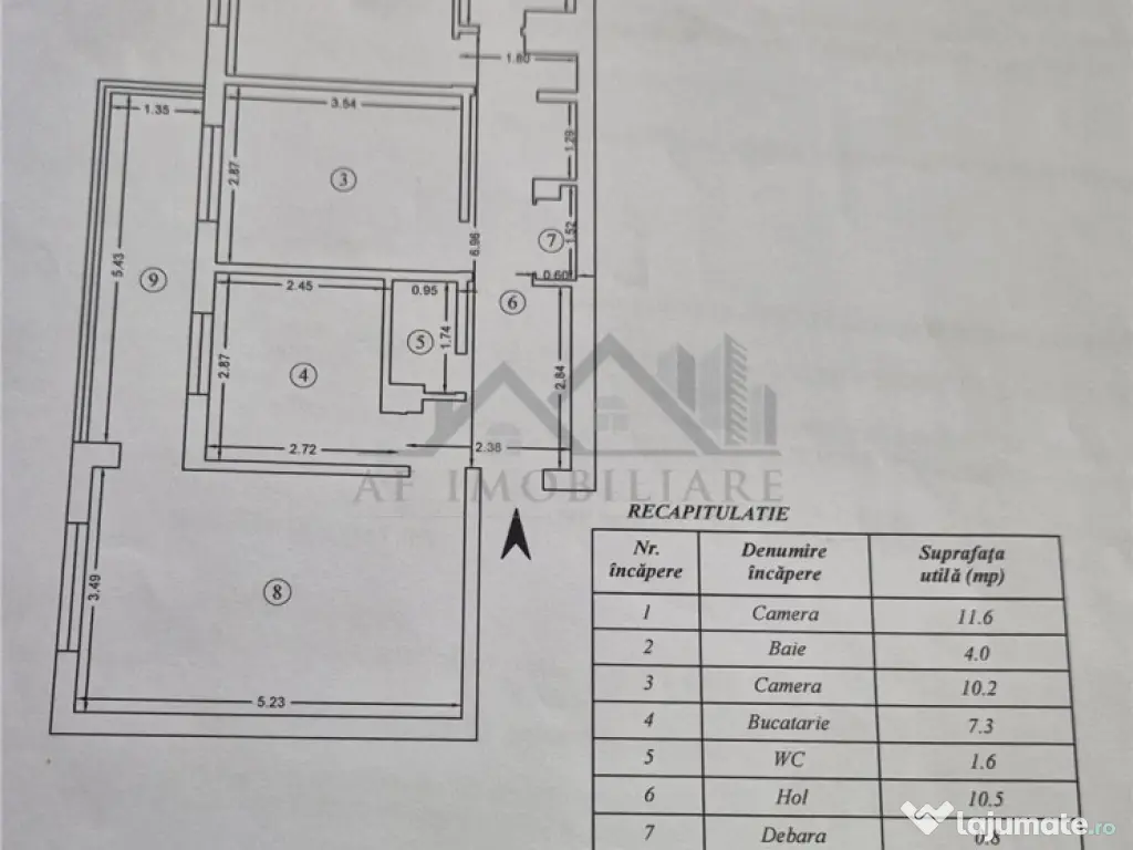 Apartament cu 3 camere de