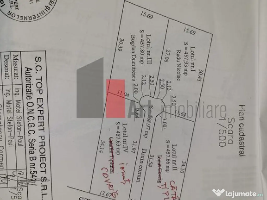 Teren intravilan Titan Parcul Teilor 