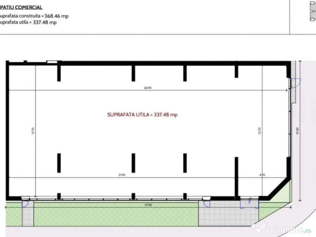 Bd Bucurestii Noi Laminorului spatiu P+1 730 mp stradal o... 