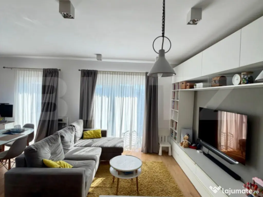 Apartament 3 camere, 70 mp, 2 bai, bloc nou, Borhanci 