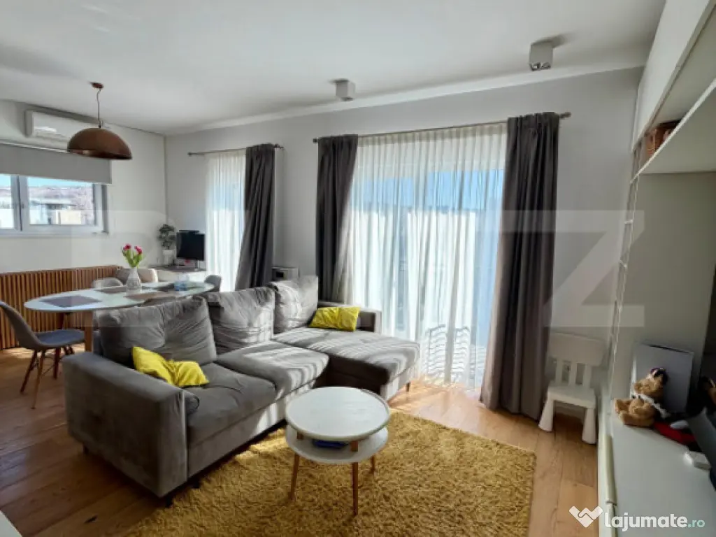 Apartament 3 camere, 70 mp, 2 bai, bloc nou, Borhanci 