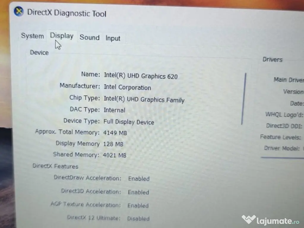 Laptop Asus VivoBook i7-8560U 1.8GHz, Ram 8GB, SSD 250GB 