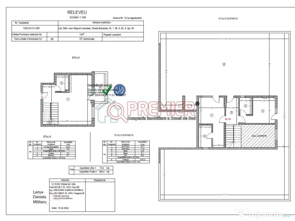 Exclusivitate la inaltime 3 camere duplex cu terasa 280 mp 