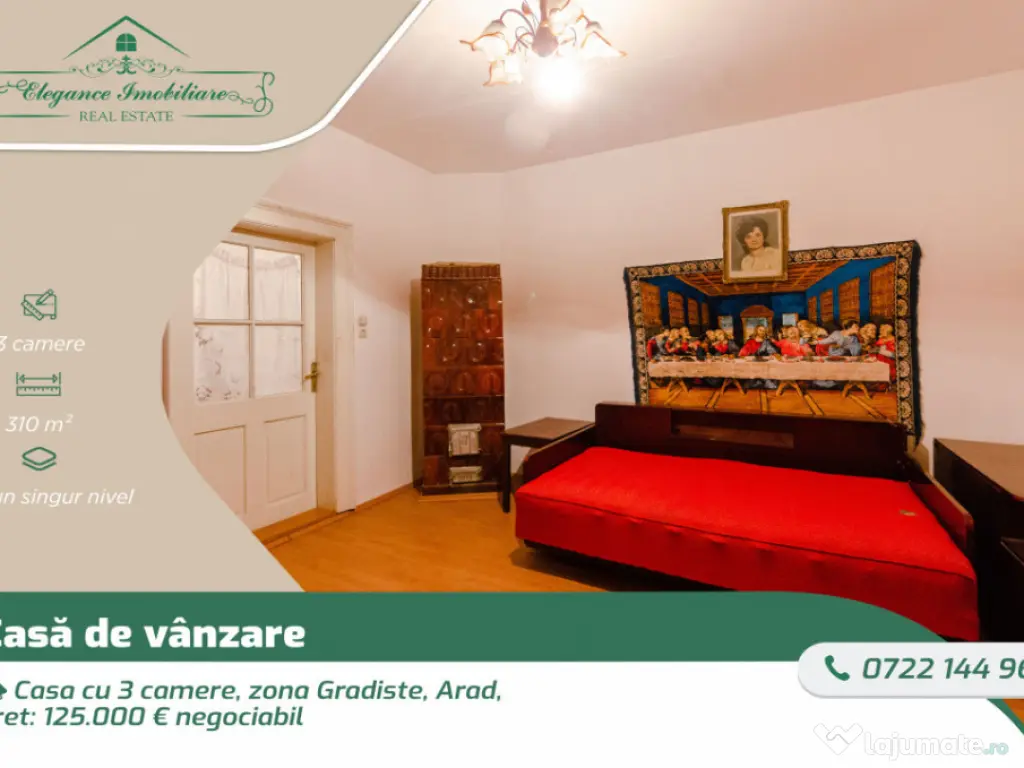 Casa cu 3 camere, zona Gradiste, Arad 