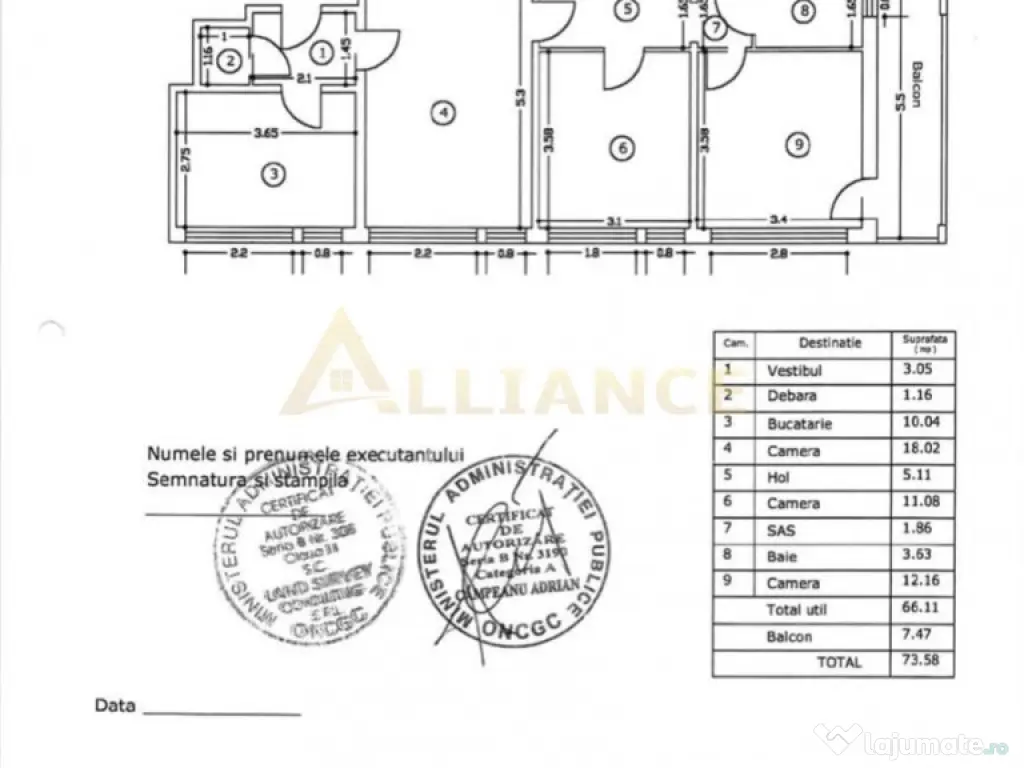 3 camere Titan | 73 mp | Etaj 10 cu etaj tehnic | Mobilat | 