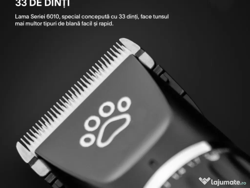 Masina Aparat Tuns Profesionala LED Lama Ceramica Acumulator Caini Pisici 